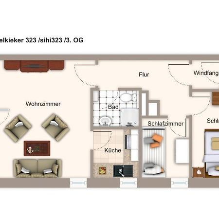 Hus Inselkieker Hus Inselkieker 323 Διαμέρισμα Schillig Εξωτερικό φωτογραφία