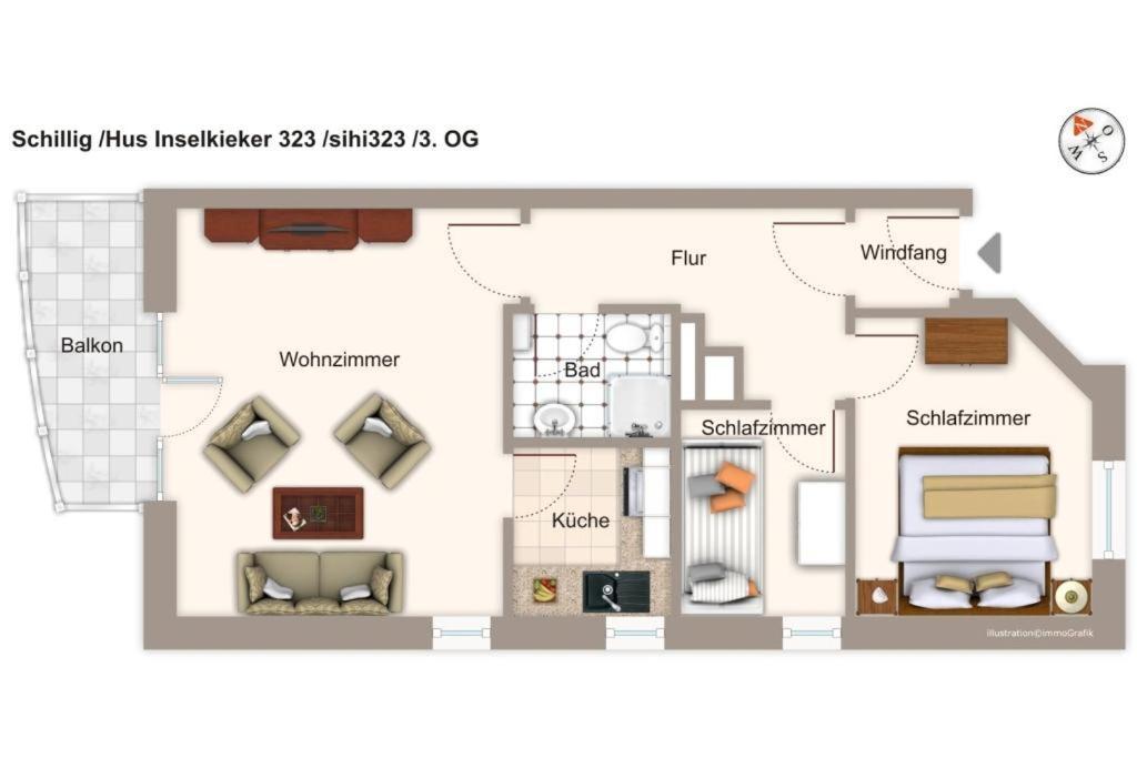 Hus Inselkieker Hus Inselkieker 323 Διαμέρισμα Schillig Εξωτερικό φωτογραφία